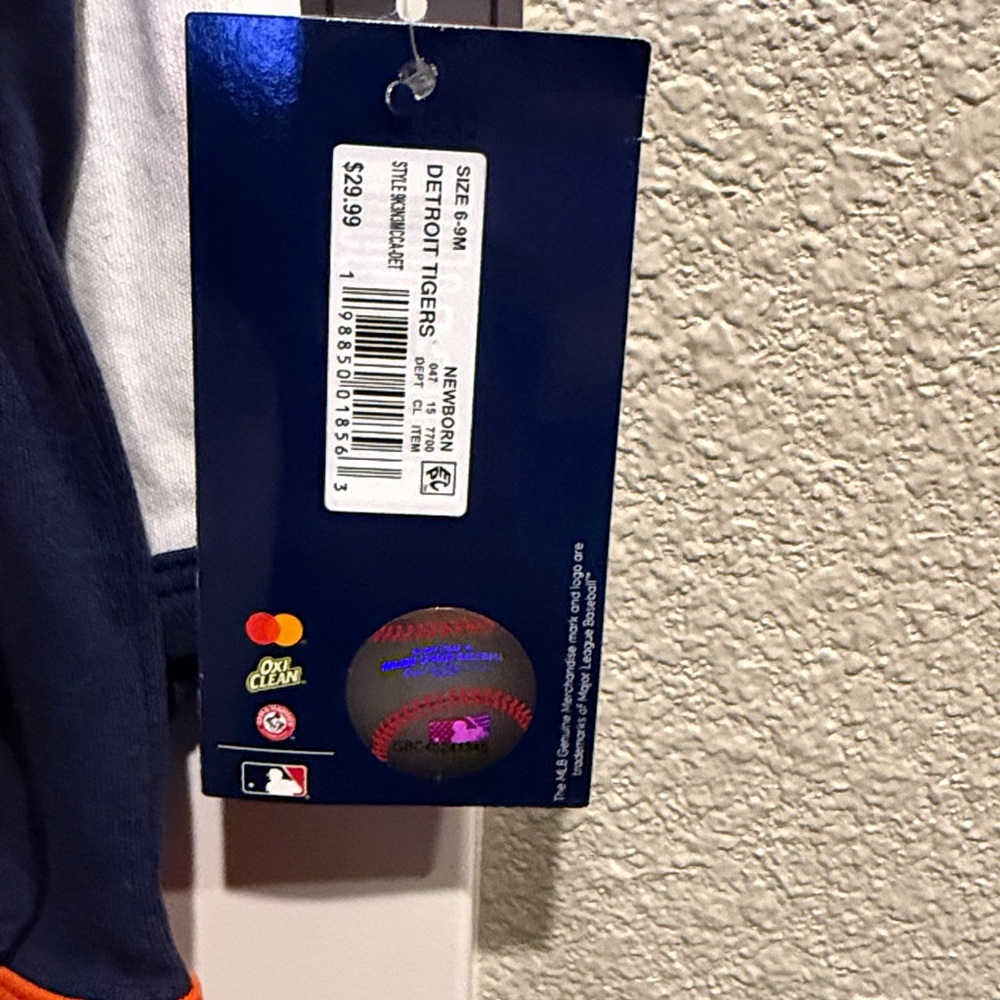 Detroit Tigers Orange and Navy Kids One Piece - Picture 4 of 7